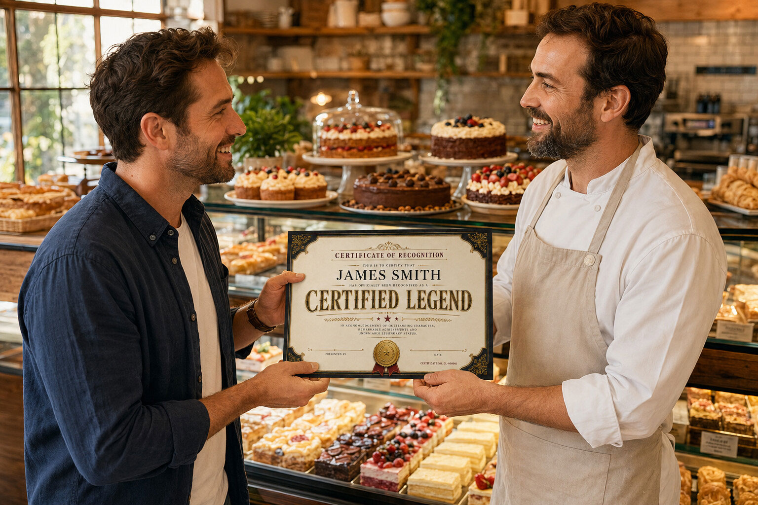 Certified Legend personalised printable certificate